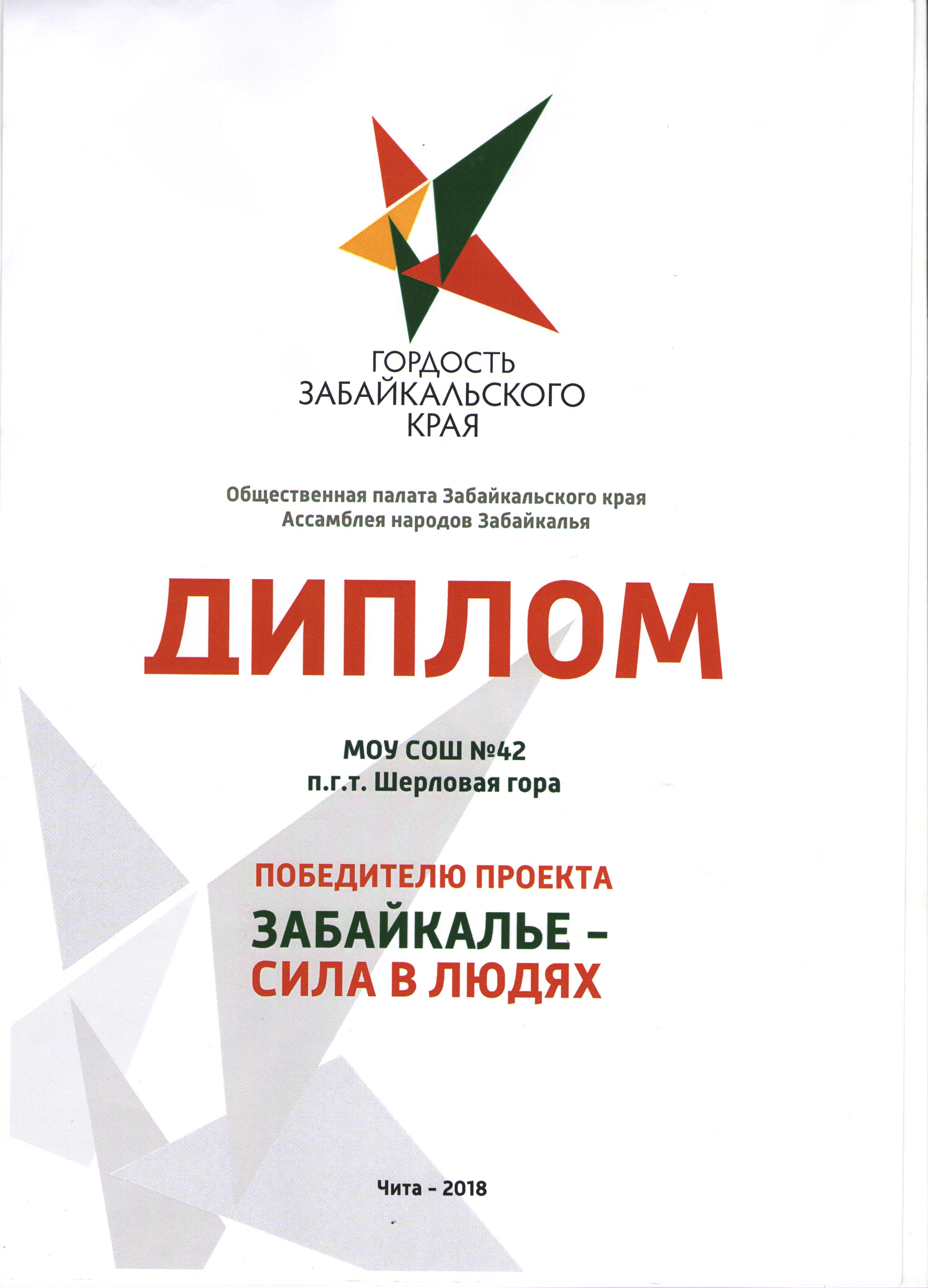 диплом Сила в людях